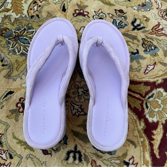 Veronica Beard Flip Flops Purple - Picture 9 of 10